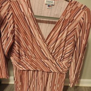 Maternity Women's Pink Striped Top
